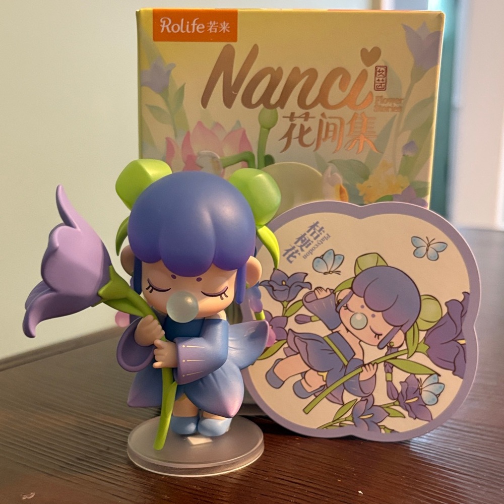 Nanci Flower Fairy Figurine with Purple and Blue Accents Platycodon